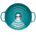 Кастрюля круглая 26 см Бирюза, стальная ручка, Le Creuset, 21177261702430, Чугун