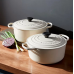 Кастрюля круглая 26 см Крем, стальная ручка, Le Creuset, 21177264814430, Чугун