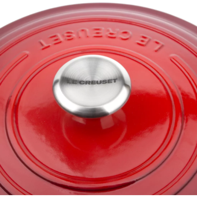 Кастрюля круглая 28 см Вишня, стальная ручка, Le Creuset, 21177280602430, Чугун