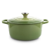 Кастрюля круглая 22 см Пальмовый, стальная ручка, Le Creuset, 21177224262430, Чугун