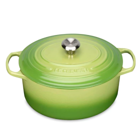Кастрюля круглая 28 см Пальмовый, стальная ручка, Le Creuset, 21177284262430, Чугун