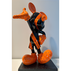 Скульптура Микки Маус Hermes, черно-оранжевый, h65 см, Naor, Франция   Art-S/N/MickeyMHermes/BLO65