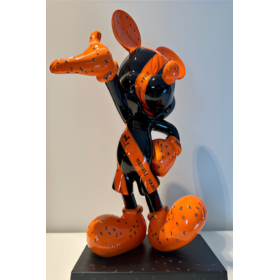 Скульптура Микки Маус Hermes, черно-оранжевый, h65 см, Naor, Франция   Art-S/N/MickeyMHermes/BLO65
