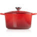 Кастрюля круглая 24 см Вишня, стальная ручка, Le Creuset, 21195240602430, Чугун