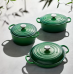 Утятница 29 см, Зелёный бамбук, стальная ручка, LE CREUSET, 21178294082430, чугун
