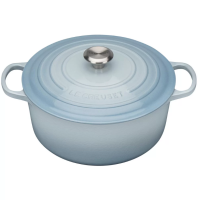 Кастрюля круглая 26 см Голубой, стальная ручка, Le Creuset, 21177264202430, Чугун