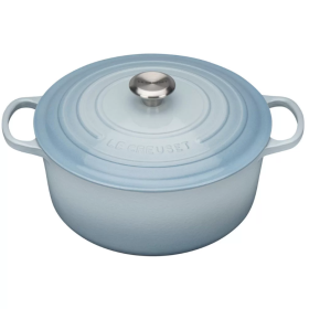 Кастрюля круглая 26 см Голубой, стальная ручка, Le Creuset, 21177264202430, Чугун