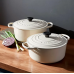Кастрюля круглая 28 см Крем, стальная ручка, Le Creuset, 21177284814430, Чугун