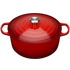 Кастрюля круглая 26 см Вишня, стальная ручка, Le Creuset, 21177260602430, Чугун