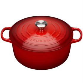 Кастрюля круглая 26 см Вишня, стальная ручка, Le Creuset, 21177260602430, Чугун