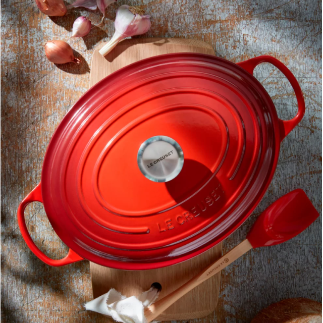Утятница 31 см Вишня, стальная ручка , Le Creuset, 21178310602430, Чугун