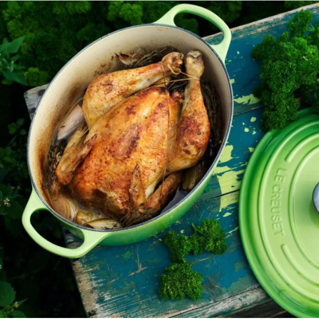 Утятница 31 см Пальмовый, стальная ручка, Le Creuset, 21178314262430, Чугун